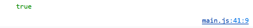 Captura de tela do console exibindo o valor “True”.