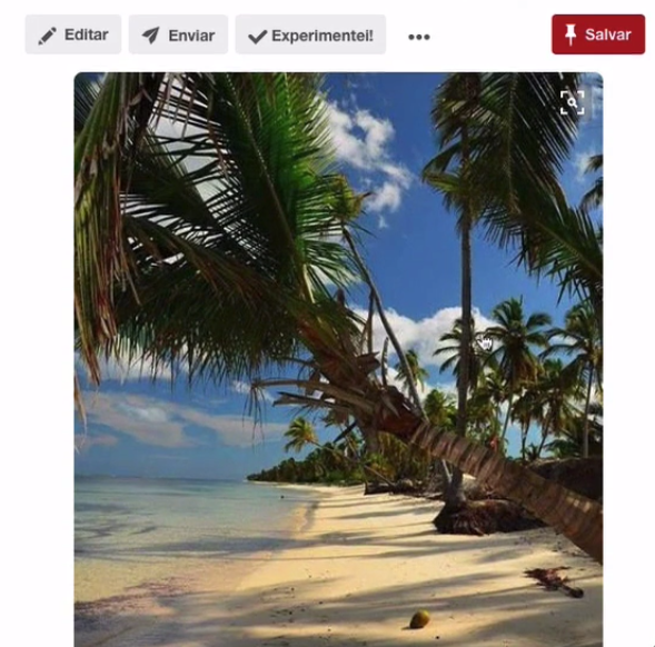 praia no board do Pinterest